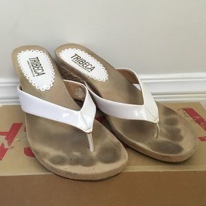 Tribeca by Kenneth Cole White Central Park Wedges